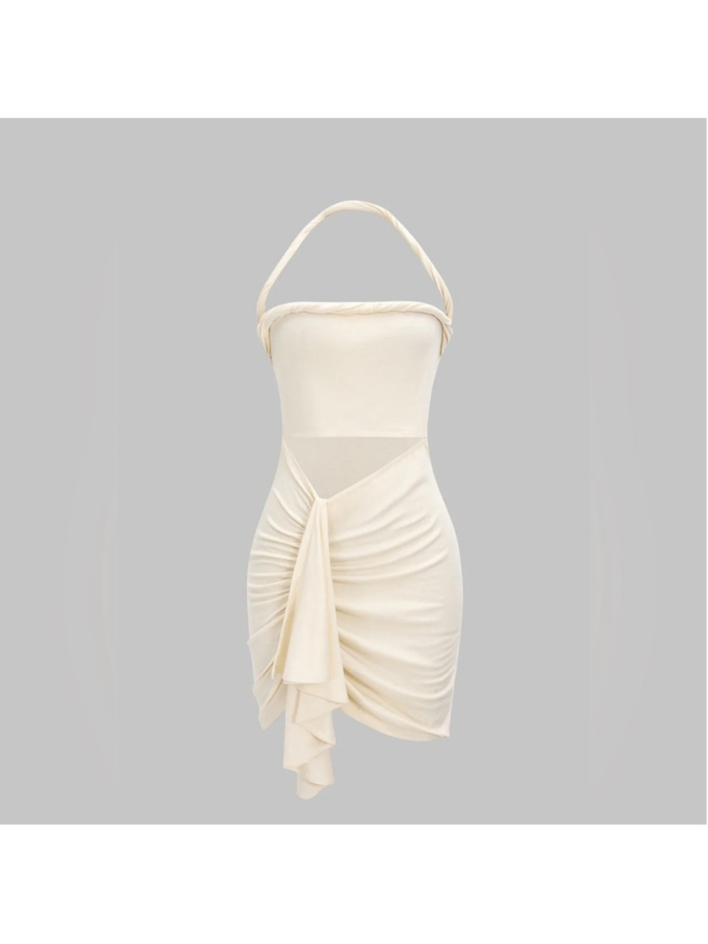 Micas Asymmetrical Twist Knot Sleeveless Midi Dress S LP34